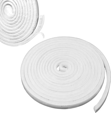 Joint à brosse autocollant 5 m, pour brosse de porte, fenêtre - Coupe-vent et anti-poussière - Blanc - 7 x 6 mm - 5 m
