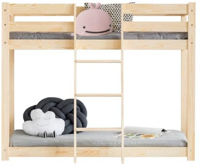 ADEKO Kinderbett CLP 70x160 aus Holz Etagenbett Kinderzimmermöbel, Bett mit Lattenrost, Verschiedene Varianten
