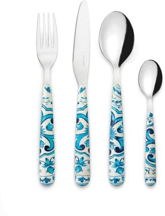 Guzzini 28194576 Cutlery Set, Stainless Steel, Mediterranean Blue