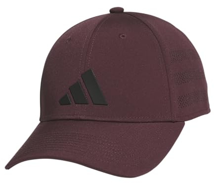 adidas Unisex-Erwachsene Gameday Hat-Flexible Stretch Sport Baseball Cap Baseballkappe, Aurora Ruby Red/Black/4.0, S-M