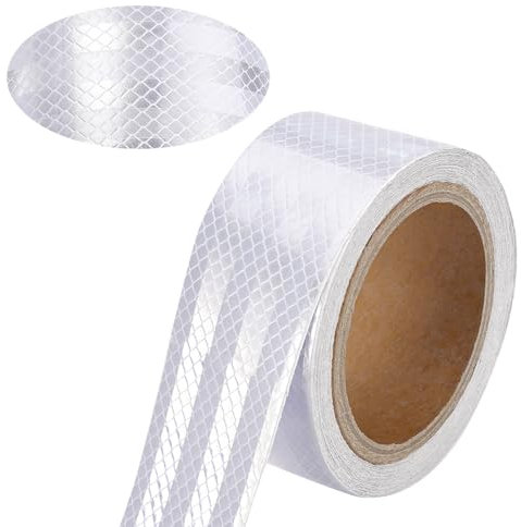 Reflektorband Selbstklebend Weiß 10M X 5Cm - Hohe Intensität, Wasserdicht, Für Fahrrad, Fahrzeuge, Autos - Warnung Reflektorbänder