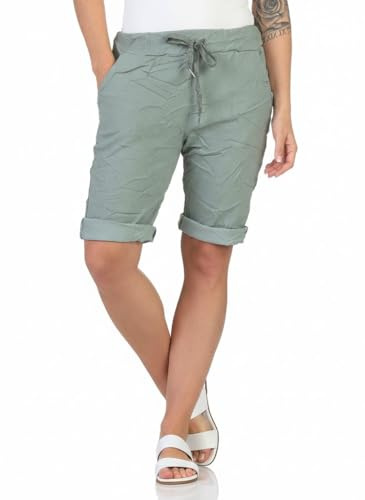 simaranda Damen Bermuda Kurze Hose Shorts für den Strand Sweatpants Sommerhose 8130