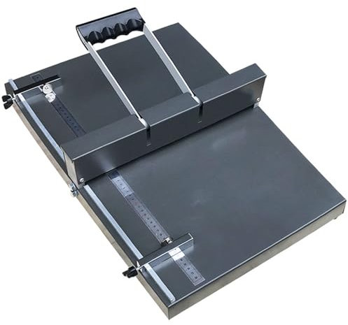 HENGCMM Machine à rainurer Manuelle 350 mm/450 mm, Machine à rainurer Le Papier de Bureau, Machine à Plier Le Papier avec 2 Blocs réglables, pour Le rainage des fichiers Papier et des Cartes,350mm