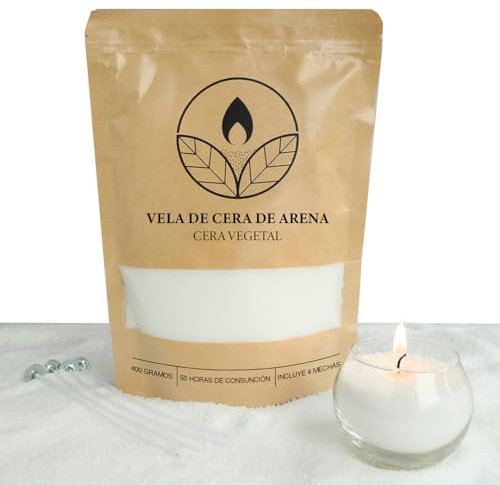 comforder Kerzensand mit Dochten, Wachsgranulat, Kerzen selber Machen Set, Pearled Candle, 400g Kerzenwachs Perlen + 4 Kerzendochte (Weiß)