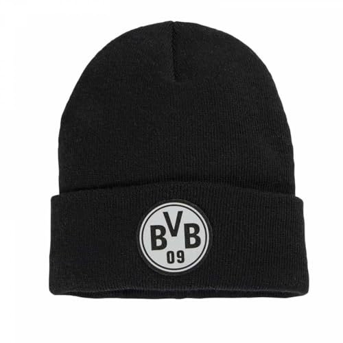 Borussia Dortmund Logo Beanie - Reflective - für Kinder schwarz Mütze Strickmütze BVB 09