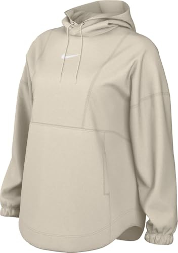 NIKE Damen One Therma-FIT Polar Kapuzenpullover, Lite Orewood Brown/White, XS