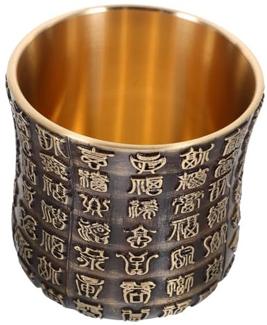 GRADENEVE copa de latón taza de cafe vasos cerveza vasos cocktail Taza de latón taza de decoración taza de té de la vendimia Taza de té pequeña taza de té kungfu taza de té de metal