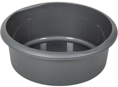 AMK® Addis Metallic Round Bowl 7.7L for Washing Up Dishes Fit for Kitchen Sinks Easy Clean High Gloss Finish