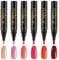 Nail Polish Pens 6 PCS - 3 in 1 Gel Nail Varnish for Real Nails - One Step Manicure Pen Set for Girls' Home and Professional Use
