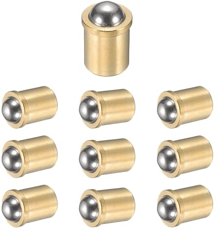 sourcing map 10 stantuffi a sfera in acciaio inossidabile 304, diametro 8 mm. Chiusura a sfera liscia a spinta a molla, posizionamento di precisione, forza terminale 70N, per dispositivi meccanici,
