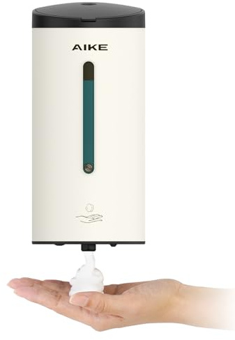 AIKE FoamCore Automatischer Schaumseifenspender,Wandmontiert | 740 Ml Großes Fassungsvermögen, Fünfstufige Einstellung, Langlebiges Edelstahlmaterial, Geeignet Für Gewerbliche Toiletten