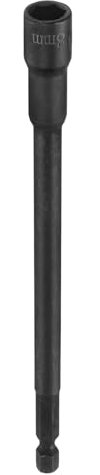 sourcing map Hex Nut Driver Drill Bit 8mm Metric 6-Point Socket 1/4 Hex Shank Magnetic Setter CR-V Steel Bolt Sockets for Power Drills Impact Drivers, 5.91 (150mm) Long
