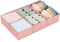 DIMJ 4 Stück Schubladen Ordnungssystem Schubladen Organizer, Faltbare Aufbewahrungsbox Stoff, Schubladeneinsätze für Kleiderschränke, Kleiderschrank Organizer für Kleidung, Rosa