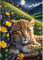 Puzzles 120 Teile, Blume Leopard Tier Puzzle für Erwachsene,25x20cm Puzzle Lernspiel Herausforderung Spielzeug 120 Teile Puzzles für Erwachsene Kinder