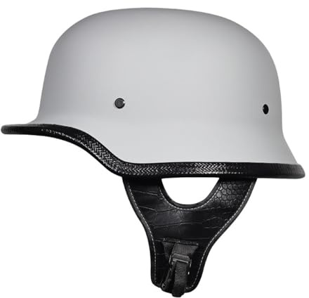 Demi-Casque Moto Jet Allemand Vintage Casques Ouverts Rétro Homologués ECEDOT Casques Bols pour Hommes Et Femmes Adultes pour Scooter De Vélo Cruiser 3,M:57-58CM