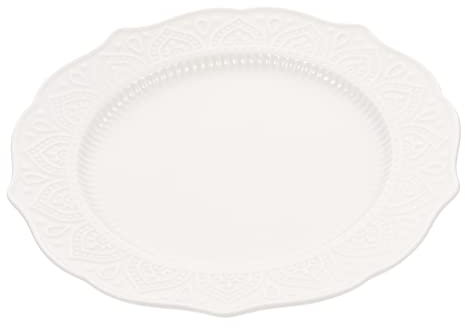 JECOMPRIS Assiette Céramique Ronde Décorative Assiette à Dessert Vintage Porcelaine pour Fruits et Snacks pour Dîner et Événements Festifs