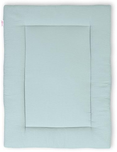 babybay Krabbeldecke 75x100 cm Waffelpiqué, zartblau