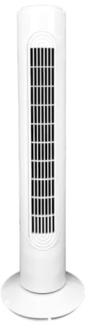 GROWMANIA.ES Säulenventilator, 45 W, weiß | leiser Turmventilator | 3 Geschwindigkeitsstufen | automatische Oszillation | kompaktes Design | geringer Verbrauch | ideal für Schlafzimmer, Wohnzimmer und