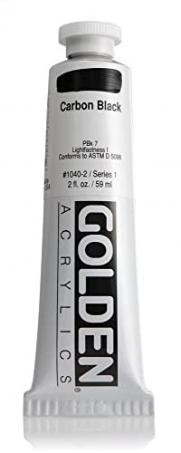 Pro-Art Golden Heavy Body Acrylic Paint 2 oz-Carbon Black, 59.1 ml (Pack of 1)