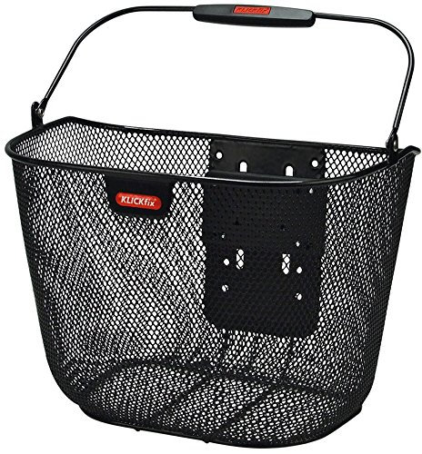 KlickFix Vorderradkorb-2128052900 Vorderradkorb, schwarz, 40 x 33 x 25 cm