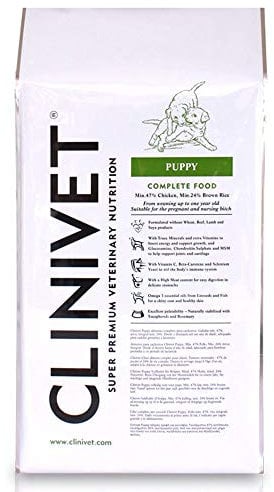 Clinivet Puppy Super Premium Natural Hypoallergenic Complete Dry Dog Food - Rich in Protein and Vitamins, 7kg