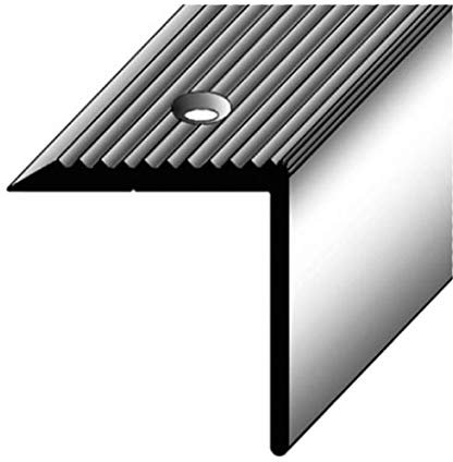 Treppenkantenprofil (20 x 20 mm) Alu eloxiert, gebohrt, Farbe: Bronze dunkel