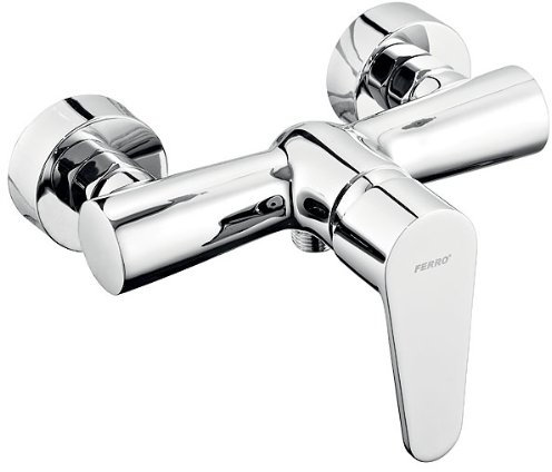 Hochwertige Duscharmatur-Badarmatur -Zweilocharmatur-Wandmontage-Einhebelarmatur-Armatur Modell : ALGEO-Farbe : Chrom-Hochdruckarmatur-Ferro