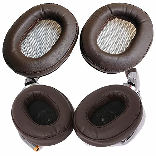 Ohrpolster aus Leder für Sony MDR-1A MDR-1ADAC Kopfhörer (Ohrenschützer/Kissen), 1 Paar (braun)