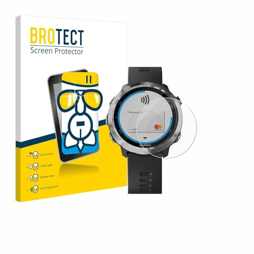 BROTECT Schutzglas für Garmin Forerunner 645 Schutzfolie Panzer Folie Glas Made in Germany [Extrem Kratzfest 9H, Anti-Fingerprint, Ultra-Transparent]