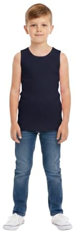 A2Z 4 Kids Kids Girls Ribbed Vest Top 100% Thick Cotton Fashion Tank Tops T Shirts Age 2-13 Years