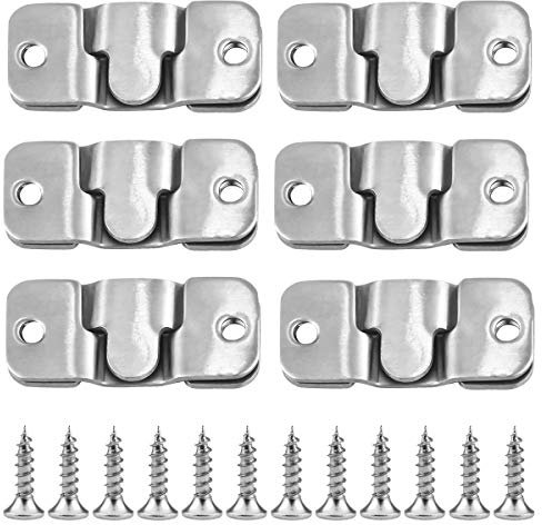 12 Pacco Ganci per Quadri,45x20mm ad incastro gancio cornice,acciaio inossidabile Foto Staffa,Z Clip Montaggio Connettore a Parete per Specchi Hardware Mobili