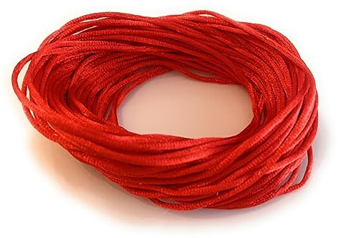 Angel Malone ® Approx 10m Bundle of 1mm Quality Rattail Satin Cord - GR8 4 KUMIHIMO - 17 Colours Jewellery Making Findings - UK SELLER (Pillar Box Red)