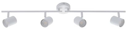 ELC Deckenlampe, Spotbalken drehbar und schwenkbar Deckenstrahler 4x GU10 max. 10W ohne Leuchtmittel Strahler Spot Wohnzimmerlampe Küchenlampe
