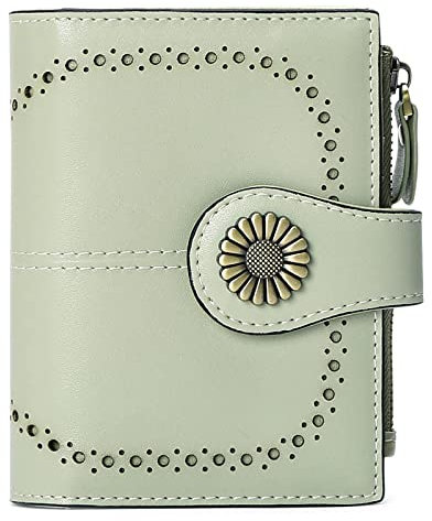 SENDEFN Portefeuille Femme Cuir Porte Monnaie Femmes Porte-Cartes Portefeuille Zippé Femmes avec 16 Emplacements pour Cartes Anti RFID Portefeuilles