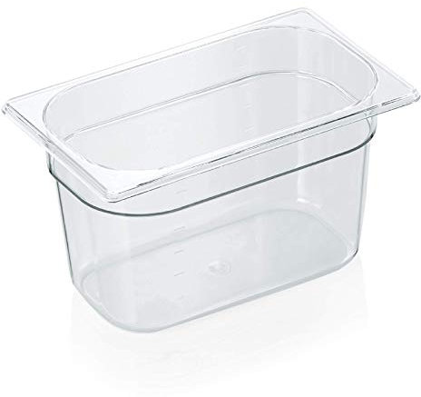 Kadida Gastronormbehälter -GN 1/4- GN Pans Gastro Behälter aus Polycarbonat PC, Verschiedene Höhen erhältlich, Größe: 1/4-150mm