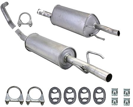 Ferroz Export Ersatz für Auspuffanlage Opel Corsa B 1.0 i 12V Schalldämpfer Auspuff mit Anbausatz