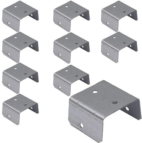 EAI Lot de 10 clips de fixation galvanisés pour panneau de clôture - 44 mm