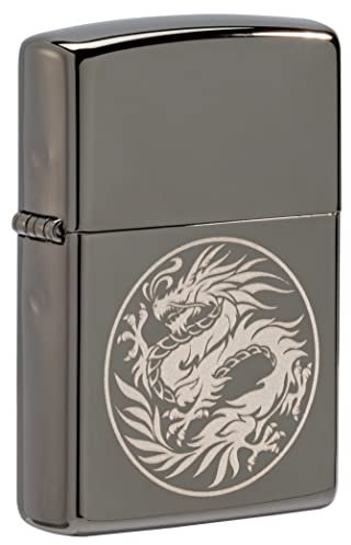 Zippo FPF21 Dragon Design 60005984 Black Ice, Laser Engraved/Fancy Fill Einheitsgröße
