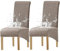 KELUINA XL Stuhlhussen,Universal Stretch Stuhlhussen 2er 4er 6er Set Stuhlbezug für Stuhl Esszimmer (Taupe, 2 Hussen)