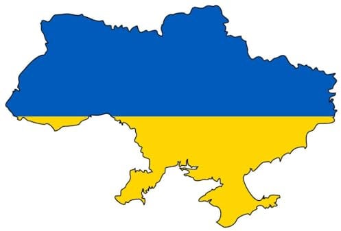 Skyline4u Ukraine Aufkleber Autoaufkleber in den Nationalfarben - 120x81cm