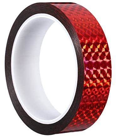 PATIKIL Glitzer Klebeband 25mm x 50m Washi Tape Holografische Selbstklebende Metallic Klebeband Reflektierender Prismenband für DIY Geschenkverpackung Party Dekoration Rotwein