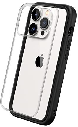 RhinoShield Modulares Case kompatibel mit [iPhone 14 Pro] | Mod NX - Anpassbare & stoßdämpfende Schutzhülle im schlanken Design - 3.5 Meter Fallschutz - Schwarz
