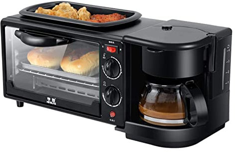 RKYRRKI Four Convection Halogène Cuisinière Four Poêle Électrique Cafetière Multifonction 3 en 1 Facile à Nettoyer Idéal pour Rôtir,Pâtisserie Esthétique et Pratique