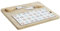 DKD Home Decor Bandeja de Aperitivos de la Marca, Color Multicolor, de bambú y gres (24,5 x 20 x 1,2 centímetros)