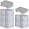 PROREGAL SparSet 5x Eurobox NextGen Grip mit Auflagedeckel & 4 roten Schiebeschnappverschlüssen, HxBxT 32x40x60cm, 65 L, Grau, Griffe geschlossen, Eurobehälter, Transportbox