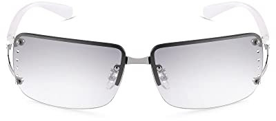 COASION Rechteckig Rahmenlose Sonnenbrille Damen Vintage Herren mit UV400 Schutz Retro 90er Futuristische Y2k Brille