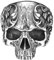 Dochais Schmuck Vintage Punk Totenkopf Schädel Ringe,Skull Ring aus Edelstahl,Freundschaftsring Partnerring,Silber Herren Ring für Halloween Biker Rocker (Silber, 67)