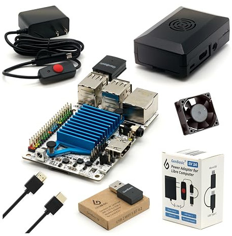 Libre Computer Le Potato AML-S905X-CC SBC Komplettes Starter-Kit (keine, WiFi 5 BT)