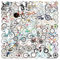 Retro-Fahrrad Aufkleber für Laptop (100 PCS),Geschenk für Kinder Jugendliche Erwachsene Jungen,Retro-Fahrrad Stickers Wasserdicht Vinyl Aufkleber für Scrapbook,Skateboard,Auto,Gepäck