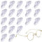 10 paia di occhiali da naso, naselli da inserire per occhiali antiscivolo, naselli in morbido silicone trasparente per occhiali, occhiali da sole, occhiali da naso, accessori